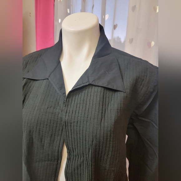 #66 Chico's Black Light Jacket with Zipper Closure Size 3 (16) - Picture 3 of 5